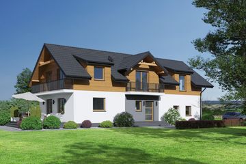  Projekt domu Bielowice (KRP2497) - projekt domu parterowego z poddaszem - Zdjęcie 1