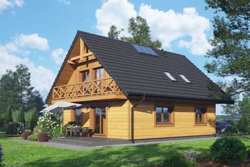  Projekt domu Gryfice 33 dws (KRP2499) - projekt domu parterowego z poddaszem - Zdjęcie 1