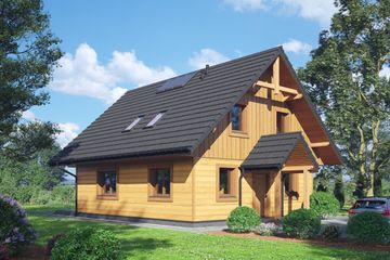  Projekt domu Gryfice 33 dws (KRP2499) - projekt domu parterowego z poddaszem - Zdjęcie 2