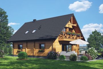  Projekt domu Henryków a1 dw (KRP2500) - projekt domu parterowego z poddaszem - Zdjęcie 2