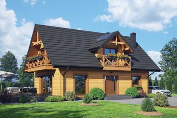  Projekt domu Henryków a1 dws (KRP2501) - projekt domu parterowego z poddaszem - Zdjęcie 1