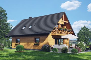  Projekt domu Henryków a1 dws (KRP2501) - projekt domu parterowego z poddaszem - Zdjęcie 2