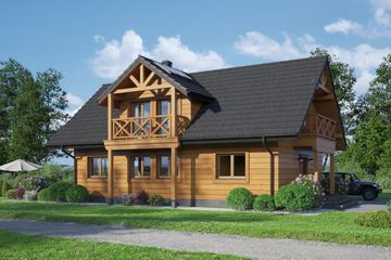  Projekt domu Oleśnica 3 dws (KRP2506) - projekt domu parterowego z poddaszem - Zdjęcie 1