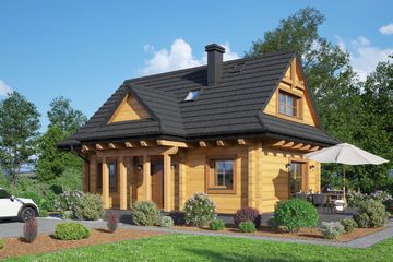  Projekt domu Zawoja 36 dw (KRP2507) - projekt domu parterowego z poddaszem - Zdjęcie 1