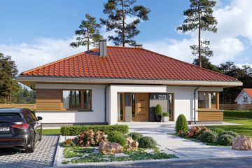  Projekt domu na praktycznej 3 (WAH2067) - projekt domu parterowego - Zdjęcie 4