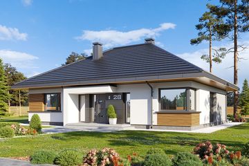 Projekt domu na praktycznej 3 B (WAH2068) - projekt domu parterowego - Zdjęcie 3