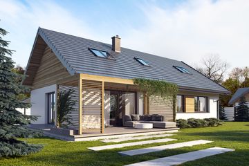  Projekt domu Niko 5 (BSE1199) - projekt domu parterowego z poddaszem - Zdjęcie 2