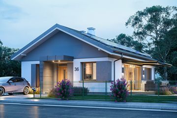  Projekt domu na przytulnej (WAH2070) - projekt domu parterowego - Zdjęcie 2