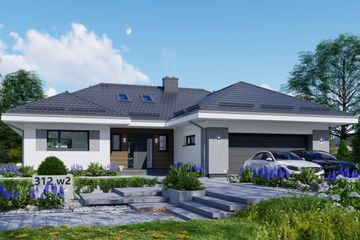  Projekt domu APS 312 wariant 2 (LUA1521) - projekt domu parterowego - Zdjęcie 1