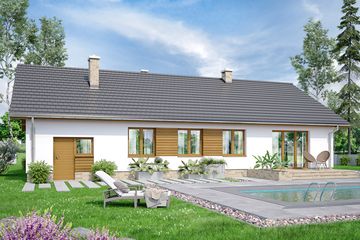  Projekt domu Mokka 14 (WOF1150) - projekt domu parterowego - Zdjęcie 2