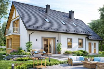  Projekt domu BW-27 (JGC1240) - projekt domu parterowego z poddaszem - Zdjęcie 3