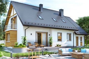  Projekt domu BW-27 (JGC1240) - projekt domu parterowego z poddaszem - Zdjęcie 3