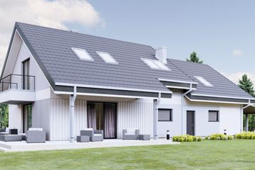  Projekt domu uA170 (WCB1291) - projekt domu parterowego z poddaszem - Zdjęcie 4