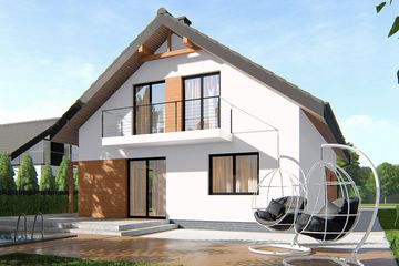 Projekt domu uA34v3 (WCB1301) - projekt domu parterowego z poddaszem - Zdjęcie 2