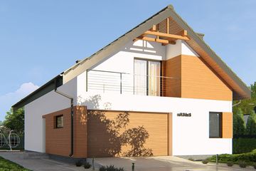  Projekt domu uA34v3 (WCB1301) - projekt domu parterowego z poddaszem - Zdjęcie 3