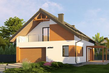  Projekt domu uA34v3 (WCB1301) - projekt domu parterowego z poddaszem - Zdjęcie 4