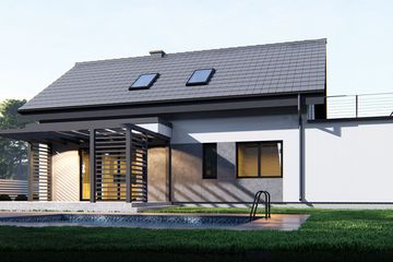  Projekt domu uA34v4 (WCB1302) - projekt domu parterowego z poddaszem - Zdjęcie 4