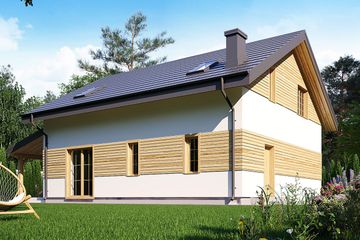  Projekt domu uA204 (WCB1294) - projekt domu parterowego z poddaszem - Zdjęcie 2