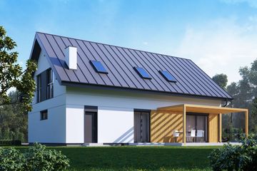  Projekt domu uA207 (WCB1295) - projekt domu parterowego z poddaszem - Zdjęcie 3