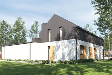  Projekt domu uA199 (WCB1293) - projekt domu parterowego z poddaszem - Zdjęcie 3