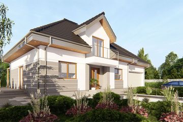  Projekt domu uA29v4 (WCB1290) - projekt domu parterowego z poddaszem - Zdjęcie 2