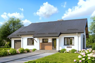  Projekt domu APS 332+G (LUA1523) - projekt domu parterowego - Zdjęcie 1