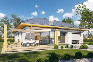  Projekt domu na słonecznej (WAH2071) - projekt domu parterowego - Zdjęcie 3