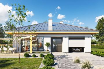  Projekt domu na słonecznej (WAH2071) - projekt domu parterowego - Zdjęcie 1