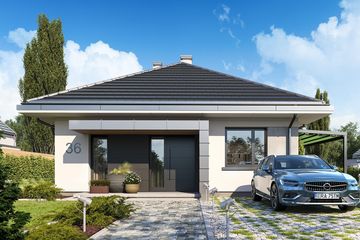  Projekt domu na przytulnej 2 (WAH2073) - projekt domu parterowego - Zdjęcie 1