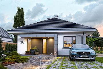  Projekt domu na przytulnej 2 (WAH2073) - projekt domu parterowego - Zdjęcie 3