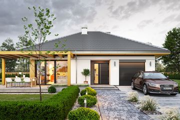  Projekt domu na słonecznej 2 (WAH2074) - projekt domu parterowego - Zdjęcie 1