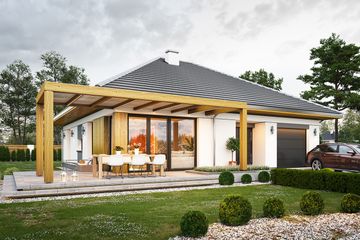  Projekt domu na słonecznej 2 (WAH2074) - projekt domu parterowego - Zdjęcie 3