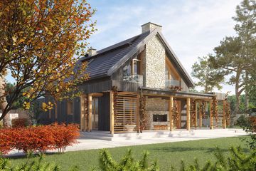  Projekt domu Weranda 6 (BSA2299) - projekt domu parterowego z poddaszem - Zdjęcie 2