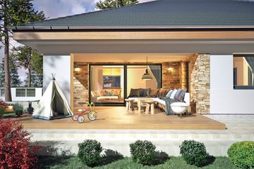  Projekt domu Czarnuszka z garażem 2-st. [A] (WRF2310) - projekt domu parterowego - Zdjęcie 4