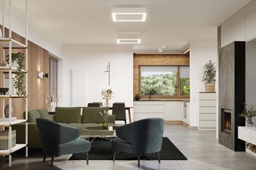  Projekt domu E-273 (WAX1195) - projekt domu parterowego z poddaszem - Zdjęcie 4