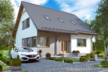  Projekt domu BW-27 wariant 1 (JGC1241) - projekt domu parterowego z poddaszem - Zdjęcie 1