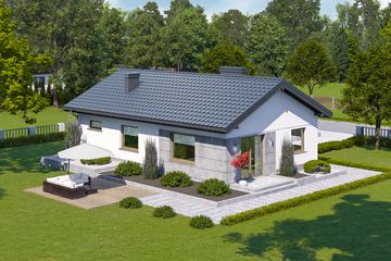  Projekt domu przy Przyjemnej 37 (KRK1691) - projekt domu parterowego - Zdjęcie 2