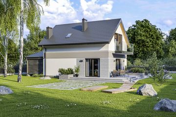  Projekt domu D274 (WAI1423) - projekt domu parterowego z poddaszem - Zdjęcie 3