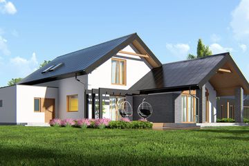  Projekt domu uA49v1 (WCB1309) - projekt domu parterowego z poddaszem - Zdjęcie 4