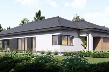  Projekt domu uA46v7 (WCB1308) - projekt domu parterowego - Zdjęcie 2