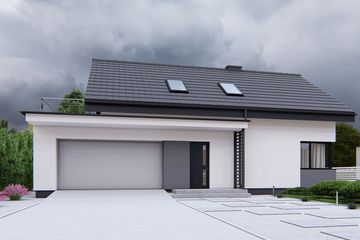  Projekt domu uA34v5 (WCB1303) - projekt domu parterowego z poddaszem - Zdjęcie 1