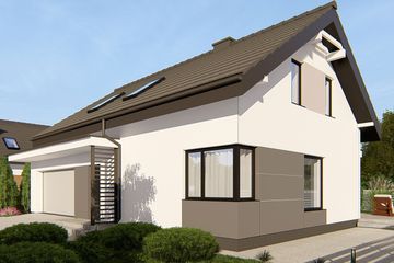  Projekt domu uA34v5 (WCB1303) - projekt domu parterowego z poddaszem - Zdjęcie 3