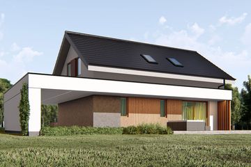 Projekt domu uA34v5 - parterowy z poddaszem dom o powierzchni 107,83 m², dach dwuspadowy - ujęcie 4