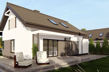  Projekt domu uA34v5 (WCB1303) - projekt domu parterowego z poddaszem - Zdjęcie 4