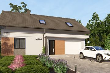  Projekt domu uA34v6 (WCB1304) - projekt domu parterowego z poddaszem - Zdjęcie 1