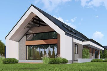  Projekt domu uA76v5 (WCB1311) - projekt domu parterowego z poddaszem - Zdjęcie 2