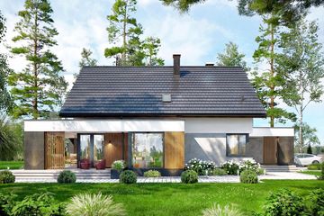  Projekt domu Perfetto (WOF1151) - projekt domu parterowego z poddaszem - Zdjęcie 5