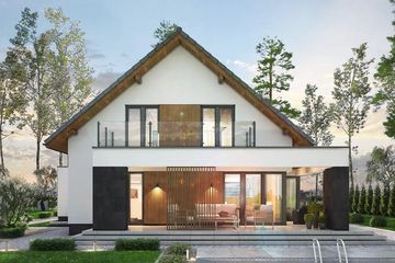  Projekt domu Perfetto (WOF1151) - projekt domu parterowego z poddaszem - Zdjęcie 1