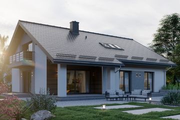  Projekt domu APS 326 wariant 2 dwurodzinny (LUA1557) - projekt domu parterowego z poddaszem - Zdjęcie 4