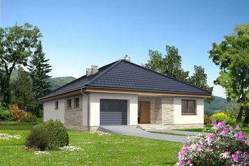  Projekt domu Lizbona LMB119 (WRB1630) - projekt domu parterowego - Zdjęcie 2